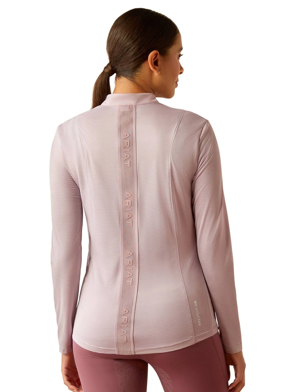 Ariat Breathe 1/4 Zip Baselayer - Sea Fog 2 Ariat Breathe 1/4 Zip Baselayer - Sea Fog - Image 2