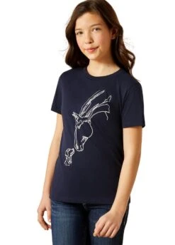 Ariat Youth Hay Girl T-Shirt - Navy