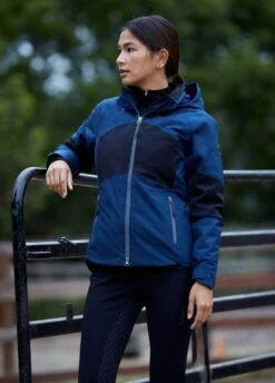 Ariat Valor H2O Jacket - Navy Colourblock -Throstlenest Store ariat valor jacket navy 3rdy