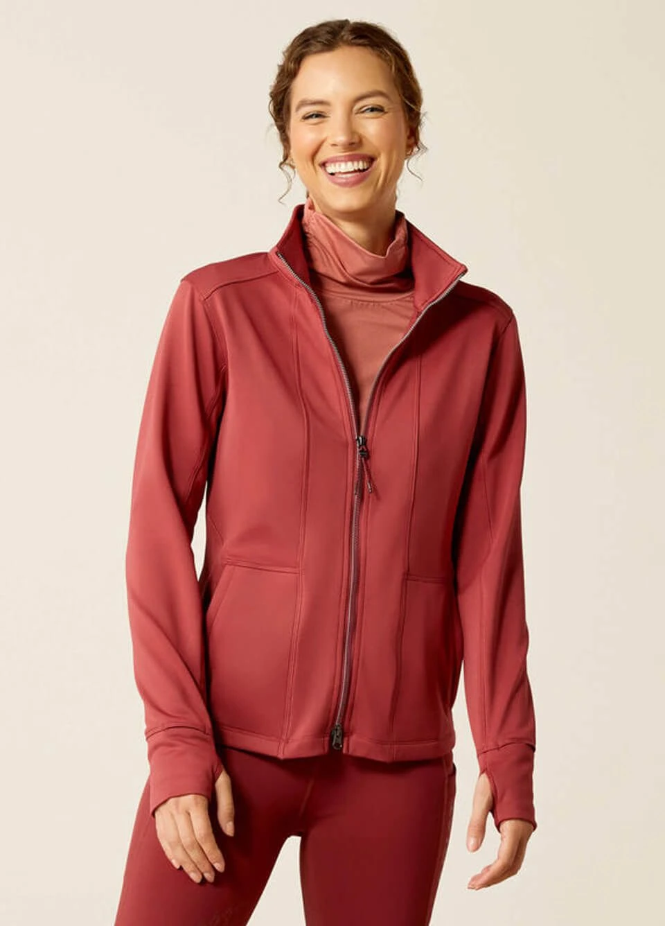 Ariat Zaphus Full Zip Sweatshirt - Burnt Russet 1 Ariat Zaphus Full Zip Sweatshirt - Burnt Russet