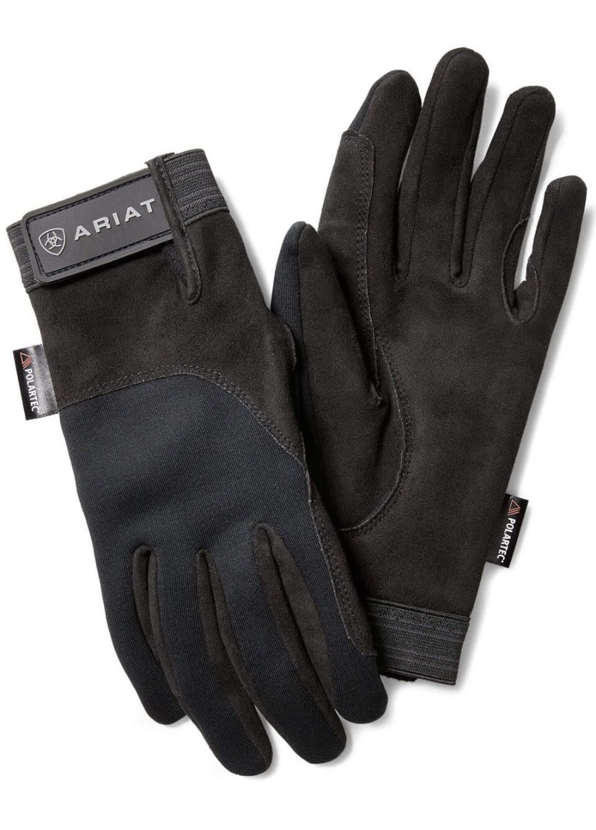 Ariat Insulated Tek Grip Gloves - Black/Grey 1 Ariat Insulated Tek Grip Gloves - Black/Grey
