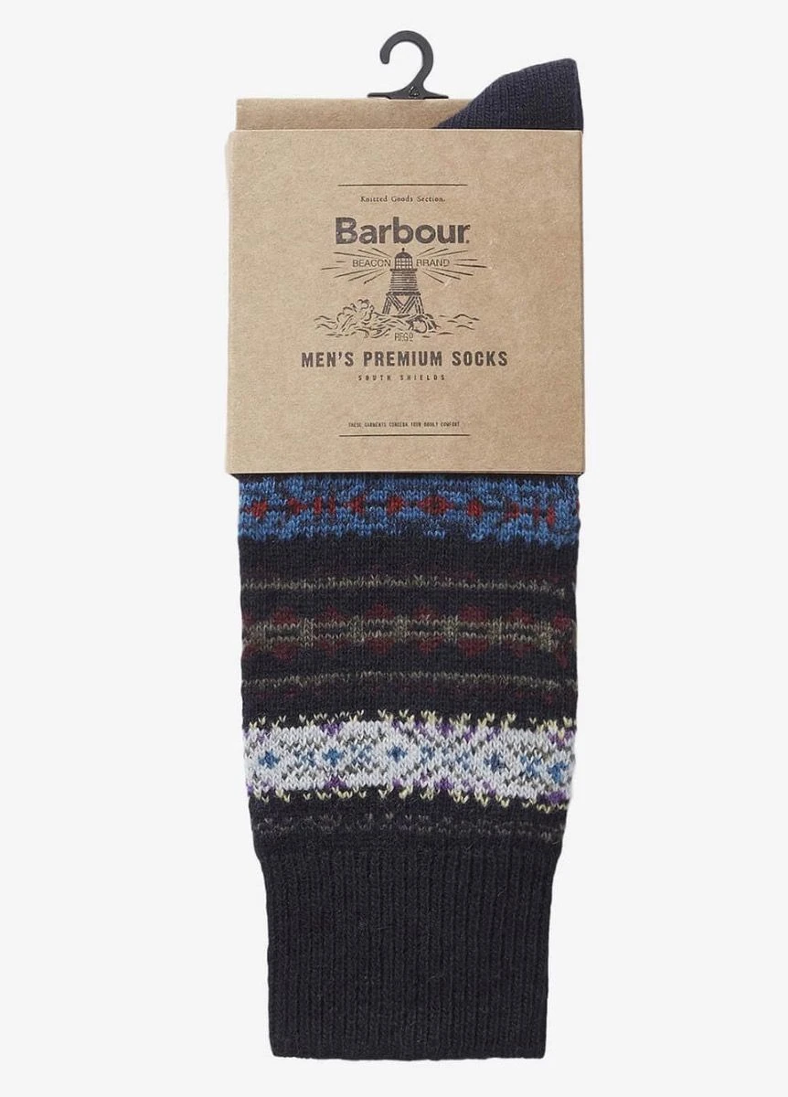 Barbour Boyd Socks - Navy Mix 1 Barbour Boyd Socks - Navy Mix