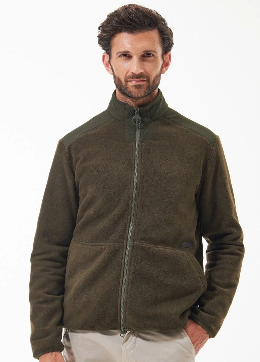 Barbour Mens Country Fleece Jacket - Olive 1 Barbour Mens Country Fleece Jacket - Olive