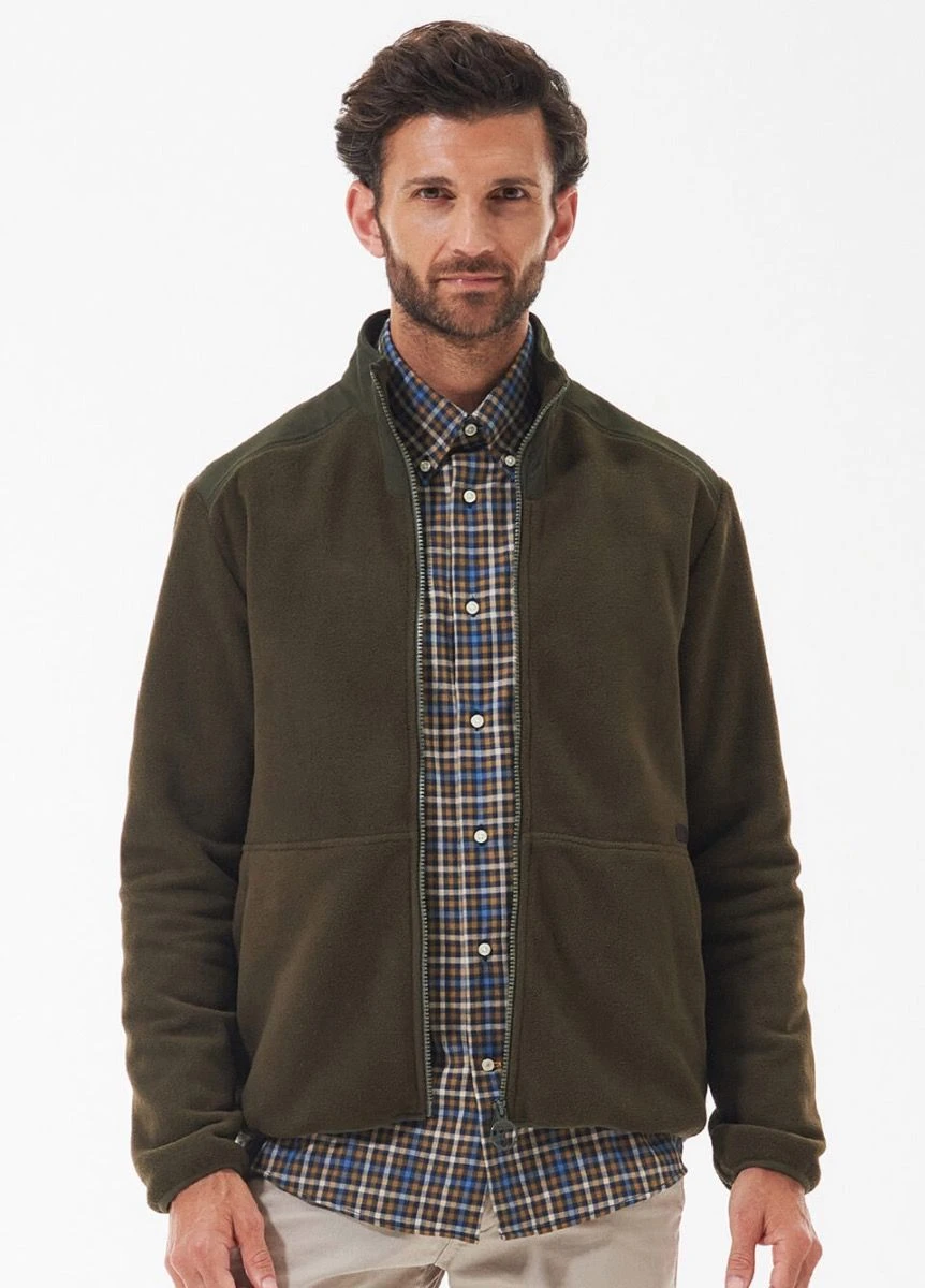 Barbour Mens Country Fleece Jacket - Olive 3 Barbour Mens Country Fleece Jacket - Olive - Image 3