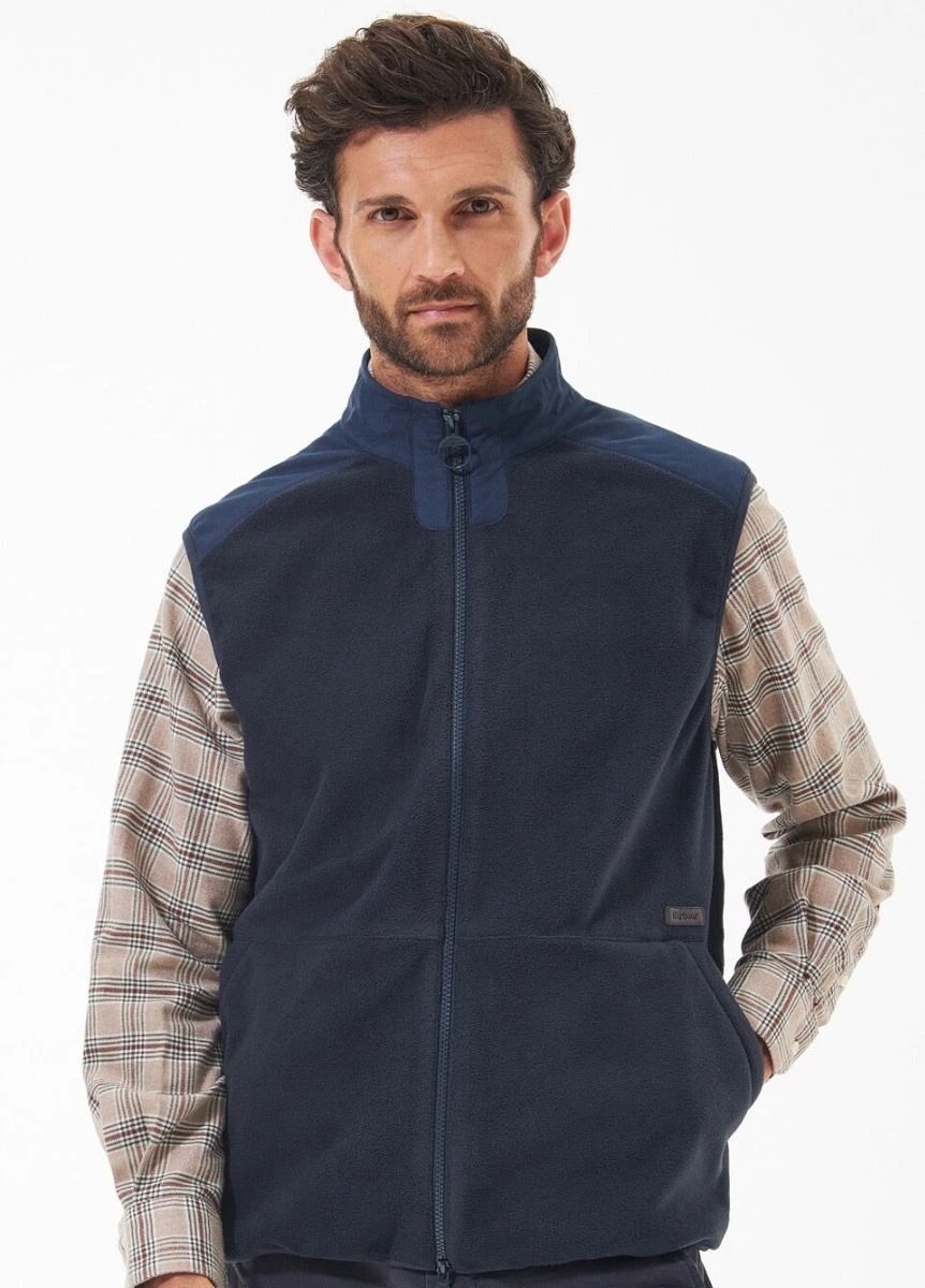 Barbour Mens Country Fleece Gilet - Navy 2 Barbour Mens Country Fleece Gilet - Navy - Image 2