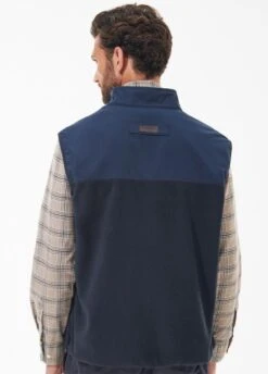 Barbour Mens Country Fleece Gilet - Navy 9 Barbour Mens Country Fleece Gilet - Navy -Throstlenest Store barbour country fleece navy 5rdy