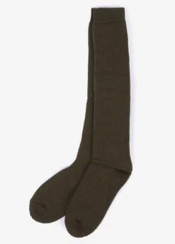 Barbour Wellington Knee Socks - Olive