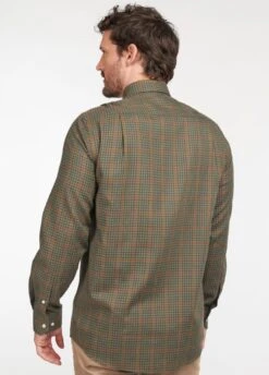 Barbour Henderson Thermo Weave Shirt - Olive 7 Barbour Henderson Thermo Weave Shirt - Olive -Throstlenest Store barbourhendersonolive3rdy