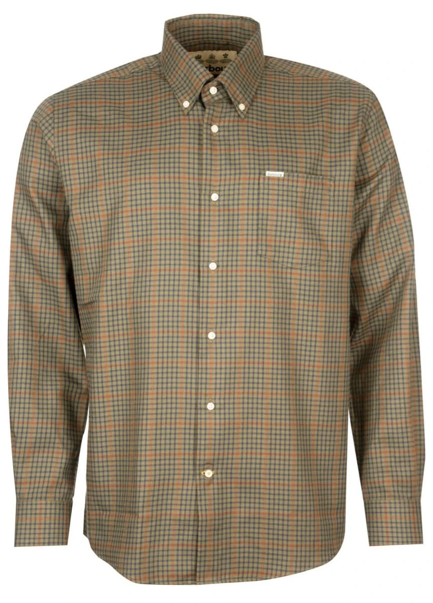 Barbour Henderson Thermo Weave Shirt - Olive 4 Barbour Henderson Thermo Weave Shirt - Olive - Image 4