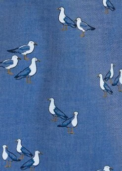 Barbour Ladies Scallop Shirt - Chambray 10 Barbour Ladies Scallop Shirt - Chambray -Throstlenest Store chambry6