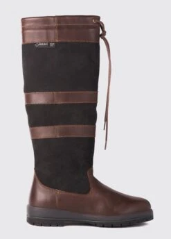 Dubarry Womens Galway Boots Slim Fit - Black/Brown -Throstlenest Store dubarry galway slimfit black brown 4rdy