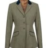 Equetech Ladies Thornborough Tweed Riding Jacket - Green