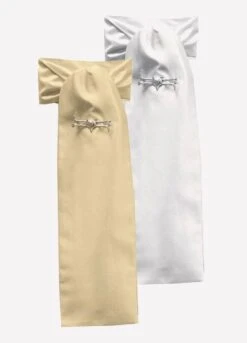 Equetech Plain Jacquard Self Tying Riding Stock - White