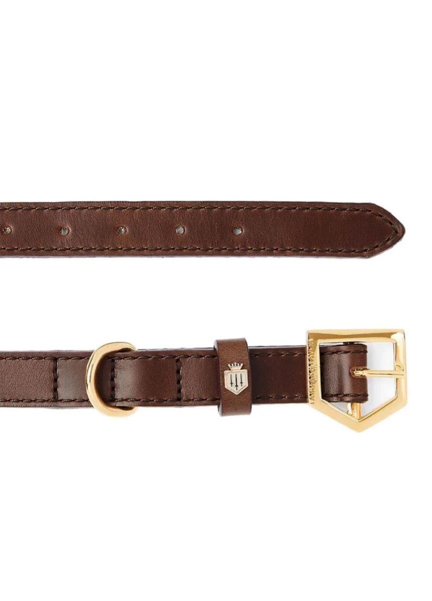 Fairfax & Favor Fitzroy Dog Collar - Mahogany 2 Fairfax & Favor Fitzroy Dog Collar - Mahogany - Image 2