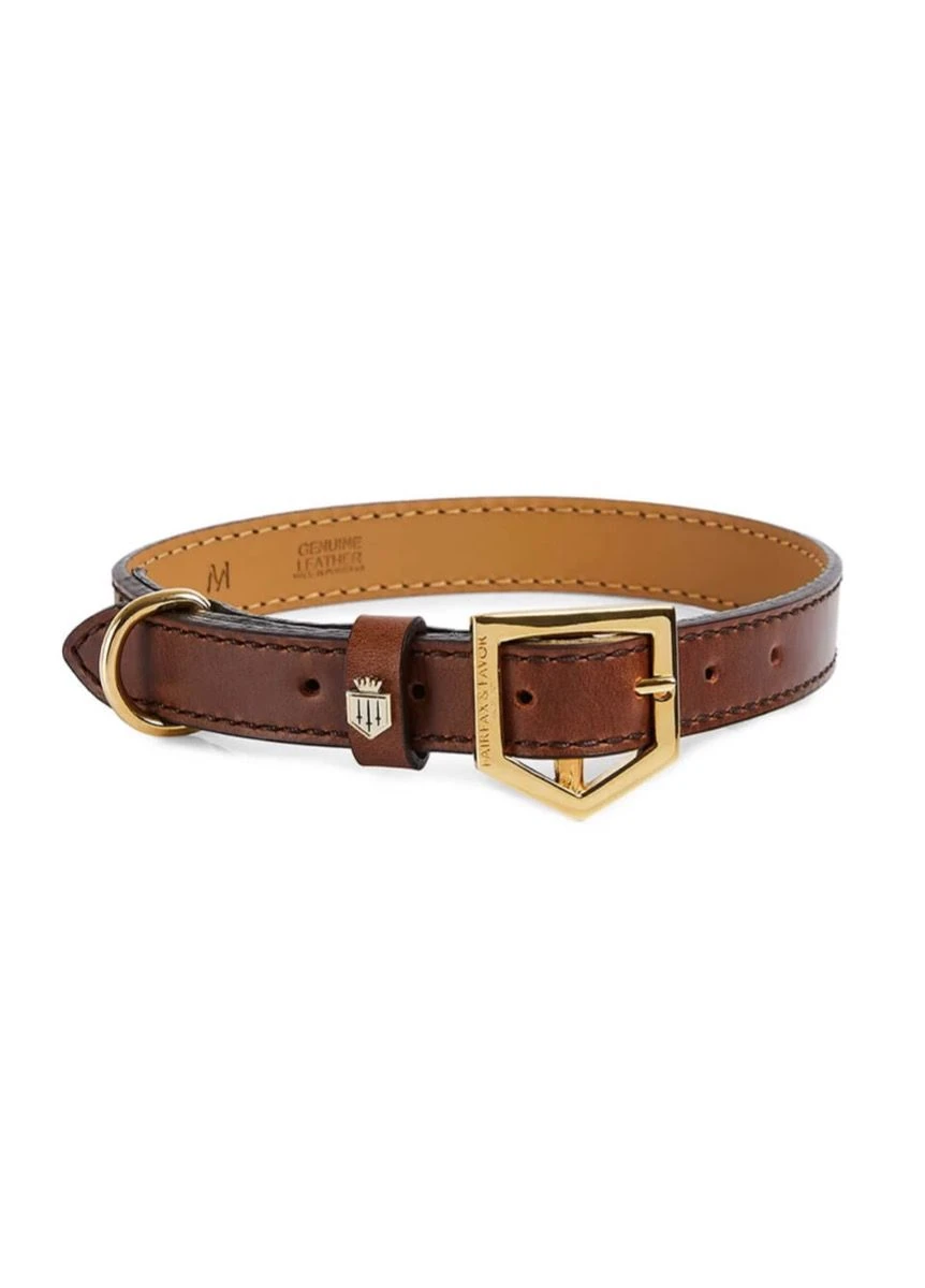 Fairfax & Favor Fitzroy Dog Collar - Tan 1 Fairfax & Favor Fitzroy Dog Collar - Tan