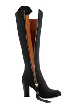 Fairfax & Favor High Heeled Regina Narrow Fit Suede Boot - Black -Throstlenest Store ff high heel narrow black 3rdy