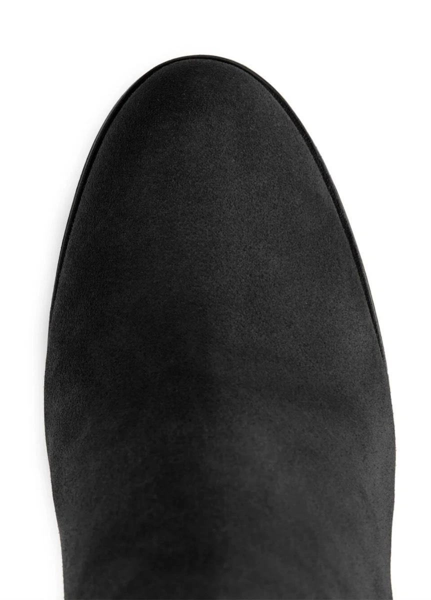Fairfax & Favor High Heeled Regina Suede Boot - Black 4 Fairfax & Favor High Heeled Regina Suede Boot - Black - Image 4