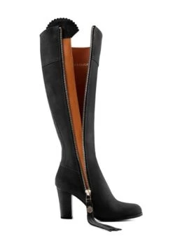 Fairfax & Favor High Heeled Regina Suede Boot - Black 9 Fairfax & Favor High Heeled Regina Suede Boot - Black -Throstlenest Store ff high heel regina black 5rdy