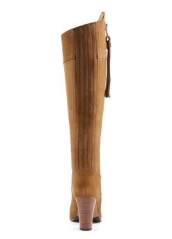 Fairfax & Favor High Heeled Regina Suede Boot - Tan -Throstlenest Store ff high heel regina tan 3rdy