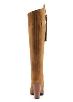 Fairfax & Favor High Heeled Regina Narrow Fit Suede Boot - Tan -Throstlenest Store ff narrow regina tan 3rdy