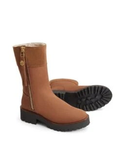 Fairfax & Favor Paris Shearling Lined Boot - Cognac -Throstlenest Store ff paris cognac 3rdy