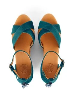 Fairfax & Favor Valencia Wedge - Ocean -Throstlenest Store ff valencia ocean 4rdy