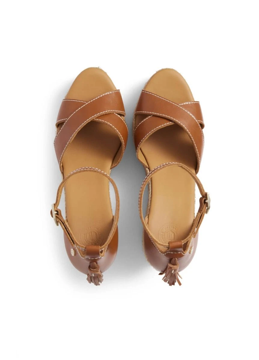 Fairfax & Favor Valencia Wedge - Tan Leather 6 Fairfax & Favor Valencia Wedge - Tan Leather - Image 6