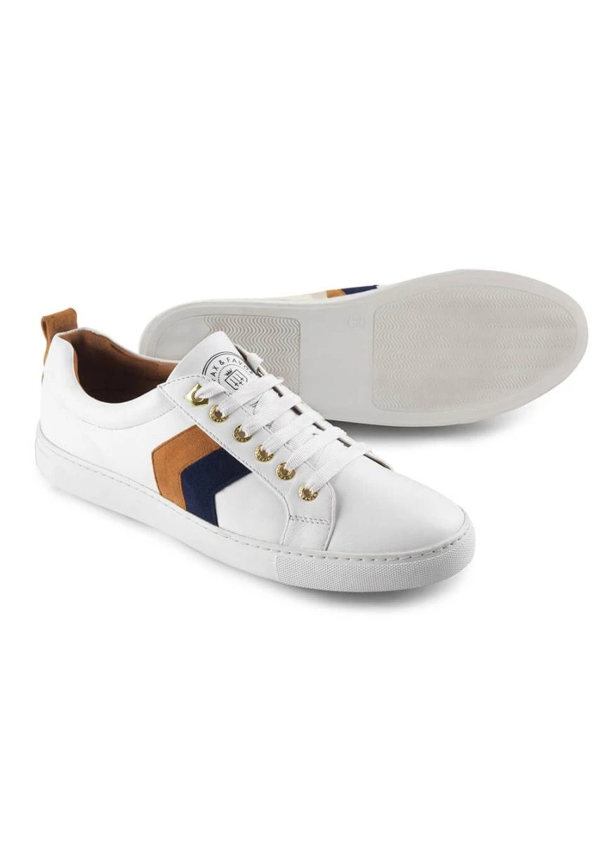 Fairfax & Favor Alexandra Trainer - White 2 Fairfax & Favor Alexandra Trainer - White - Image 2