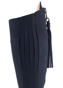 Fairfax & Favor Suede Flat Regina - Navy 11 Fairfax & Favor Suede Flat Regina - Navy -Throstlenest Store ffreginaflatnavy6rdy