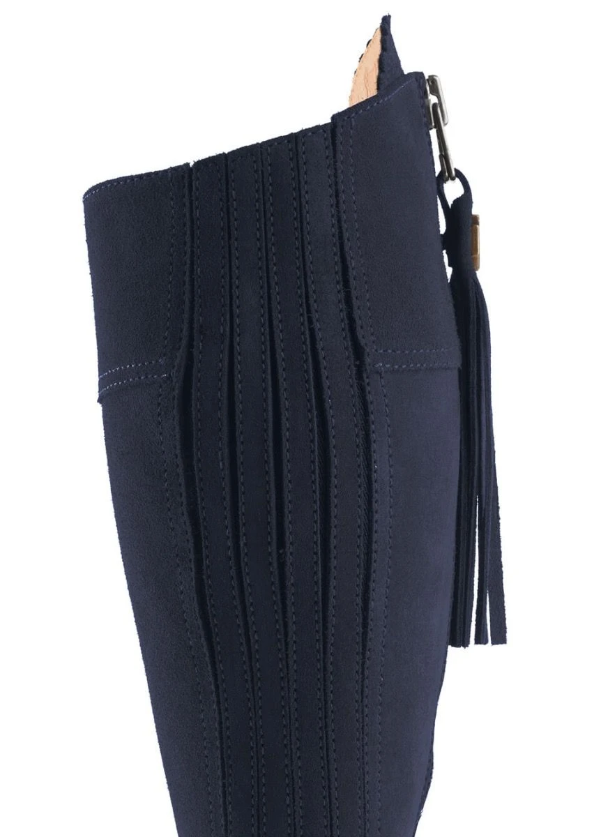 Fairfax & Favor Suede Flat Regina - Navy 6 Fairfax & Favor Suede Flat Regina - Navy - Image 6