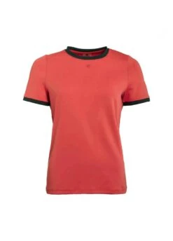 Holland Cooper Chiltern Ringer Tee - Washed Red -Throstlenest Store hc chiltern tee red 3rdy