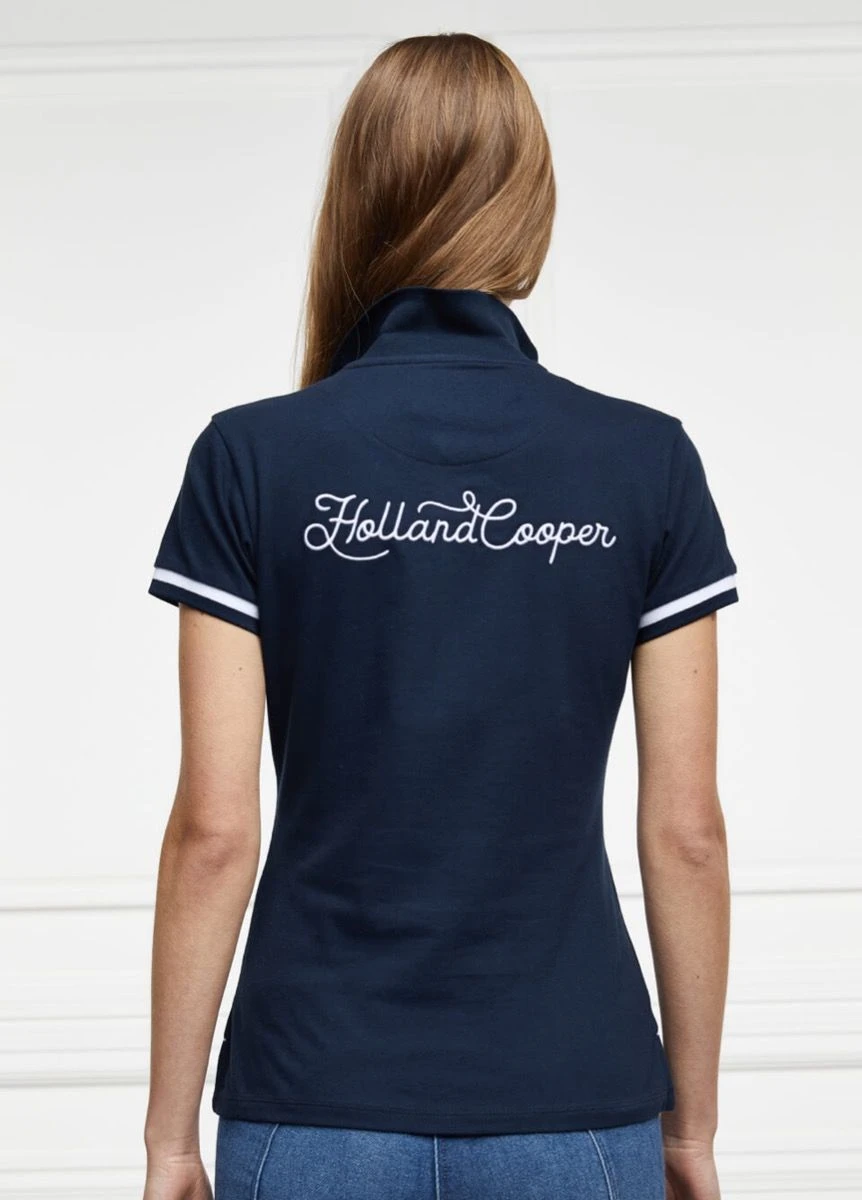 Holland Cooper Classic Polo Shirt - Ink Navy 2 Holland Cooper Classic Polo Shirt - Ink Navy - Image 2