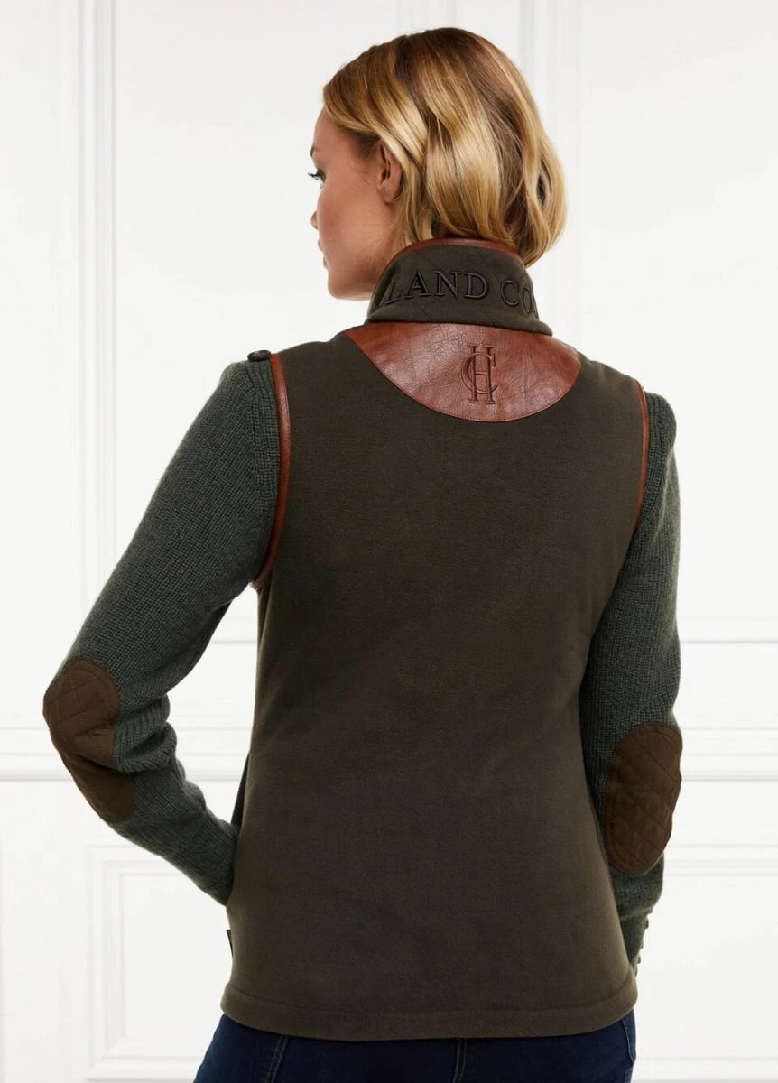 Holland Cooper Country Fleece Gilet - Khaki 2 Holland Cooper Country Fleece Gilet - Khaki - Image 2