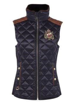 Holland Cooper Diamond Quilt Classic Gilet - Ink Navy -Throstlenest Store hc equi gilet navy 3rdy