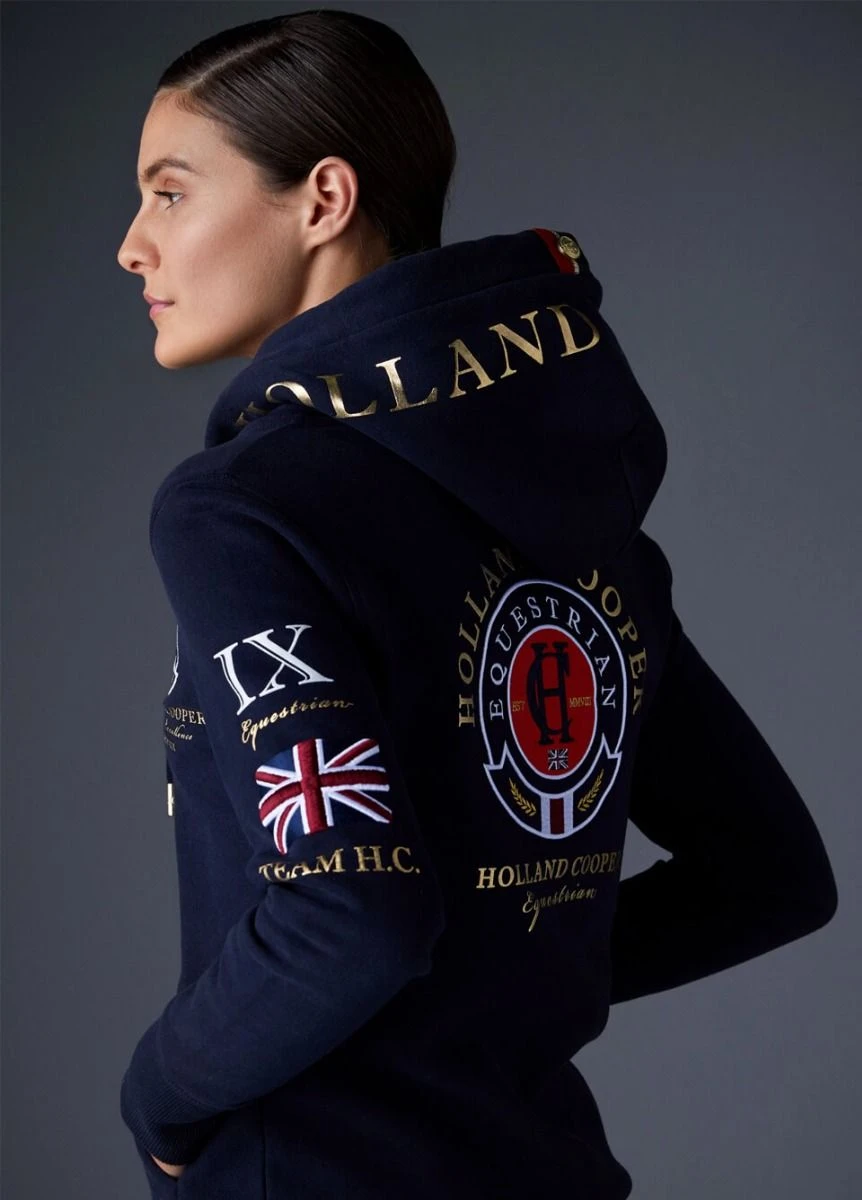 Holland Cooper Equi Team Hoodie - Navy 2 Holland Cooper Equi Team Hoodie - Navy - Image 2