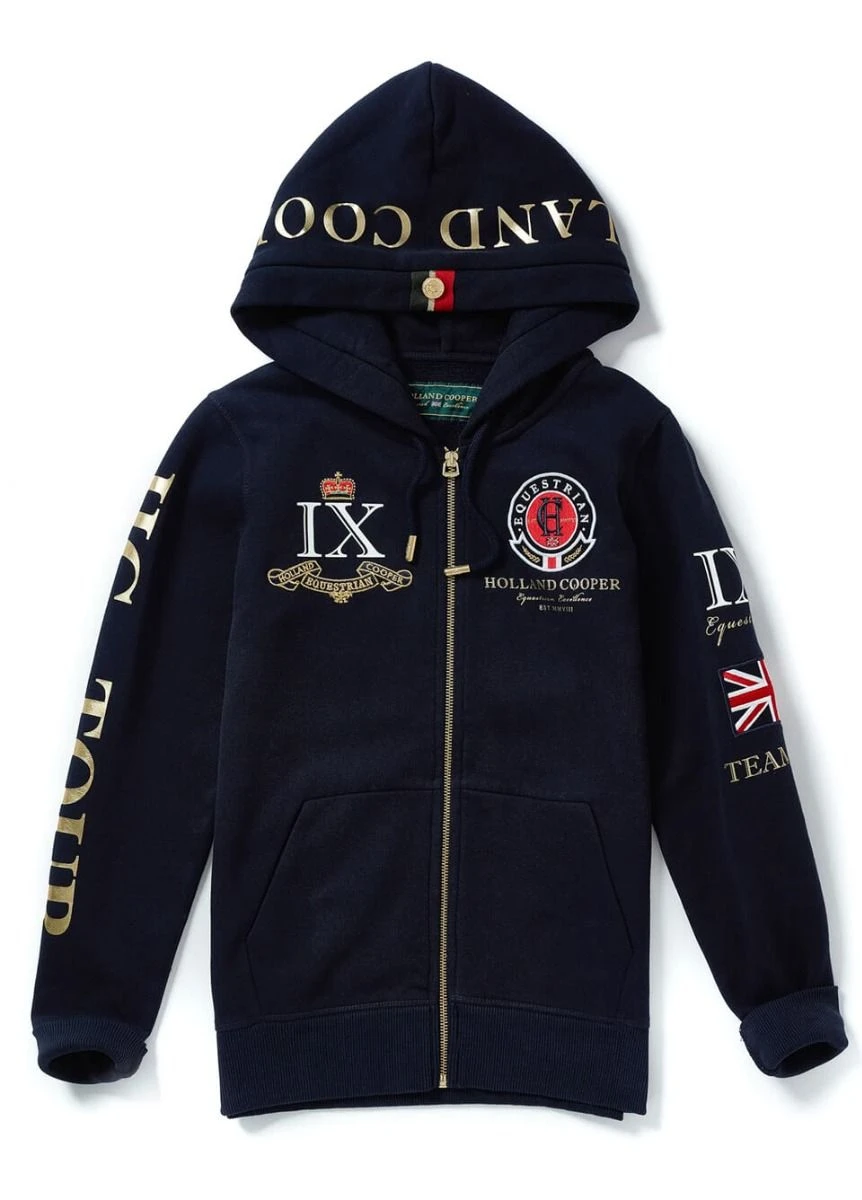 Holland Cooper Equi Team Hoodie - Navy 3 Holland Cooper Equi Team Hoodie - Navy - Image 3