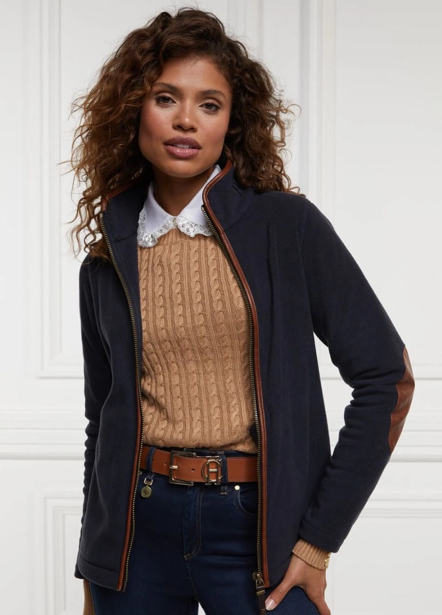Holland Cooper Country Fleece Jacket - Ink Navy 1 Holland Cooper Country Fleece Jacket - Ink Navy