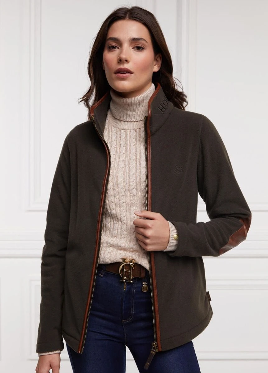 Holland Cooper Country Fleece Jacket - Khaki 1 Holland Cooper Country Fleece Jacket - Khaki