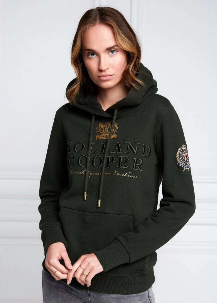 Holland Cooper Heritage Hoodie - Racing Green 1 Holland Cooper Heritage Hoodie - Racing Green