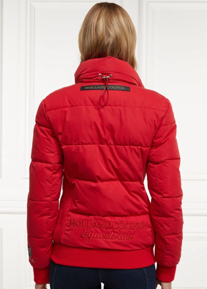 Holland Cooper Team Padded Jacket - Heritage Red 2 Holland Cooper Team Padded Jacket - Heritage Red - Image 2