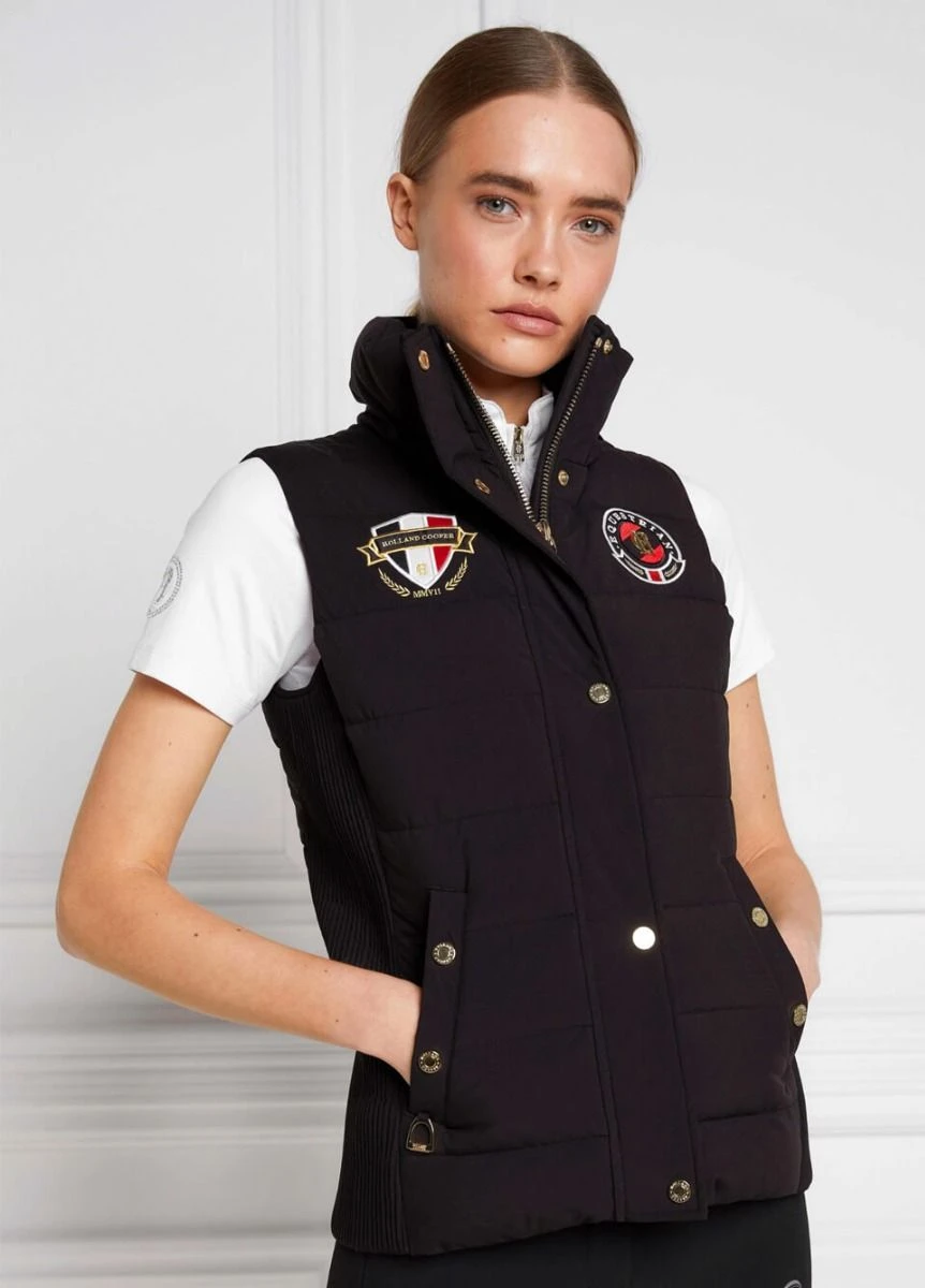 Holland Cooper Team Gilet - Black 1 Holland Cooper Team Gilet - Black