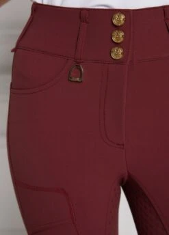 Holland Cooper Ascot Breeches - Burgundy -Throstlenest Store hcascotburgundy2rdy