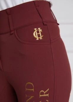 Holland Cooper Ascot Breeches - Burgundy -Throstlenest Store hcascotburgundy3rdy