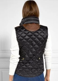 Holland Cooper Diamond Quilt Classic Gilet - Khaki -Throstlenest Store hcgiletkhaki4rdy