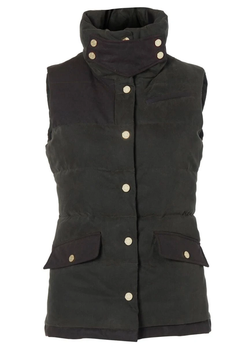 Holland Cooper Aviator Padded Gilet - Dark Olive 4 Holland Cooper Aviator Padded Gilet - Dark Olive - Image 4