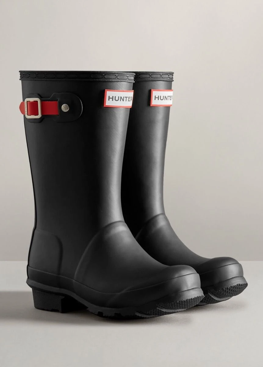 Childs Hunter Insulated Wellingtons - Black/Logo Red 1 Childs Hunter Insulated Wellingtons - Black/Logo Red