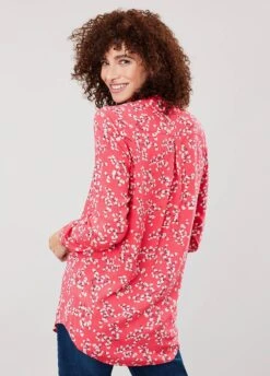 Joules Womens Elvina Shirt - Red Ditsy -Throstlenest Store joules elvina redditsy 1