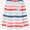 Joules Junior Harbour Luxe Jersey Top - Multi Stripe