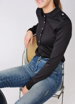 PS Of Sweden Carmen Turtleneck Sweater - Black -Throstlenest Store pscarmenblack4rdy