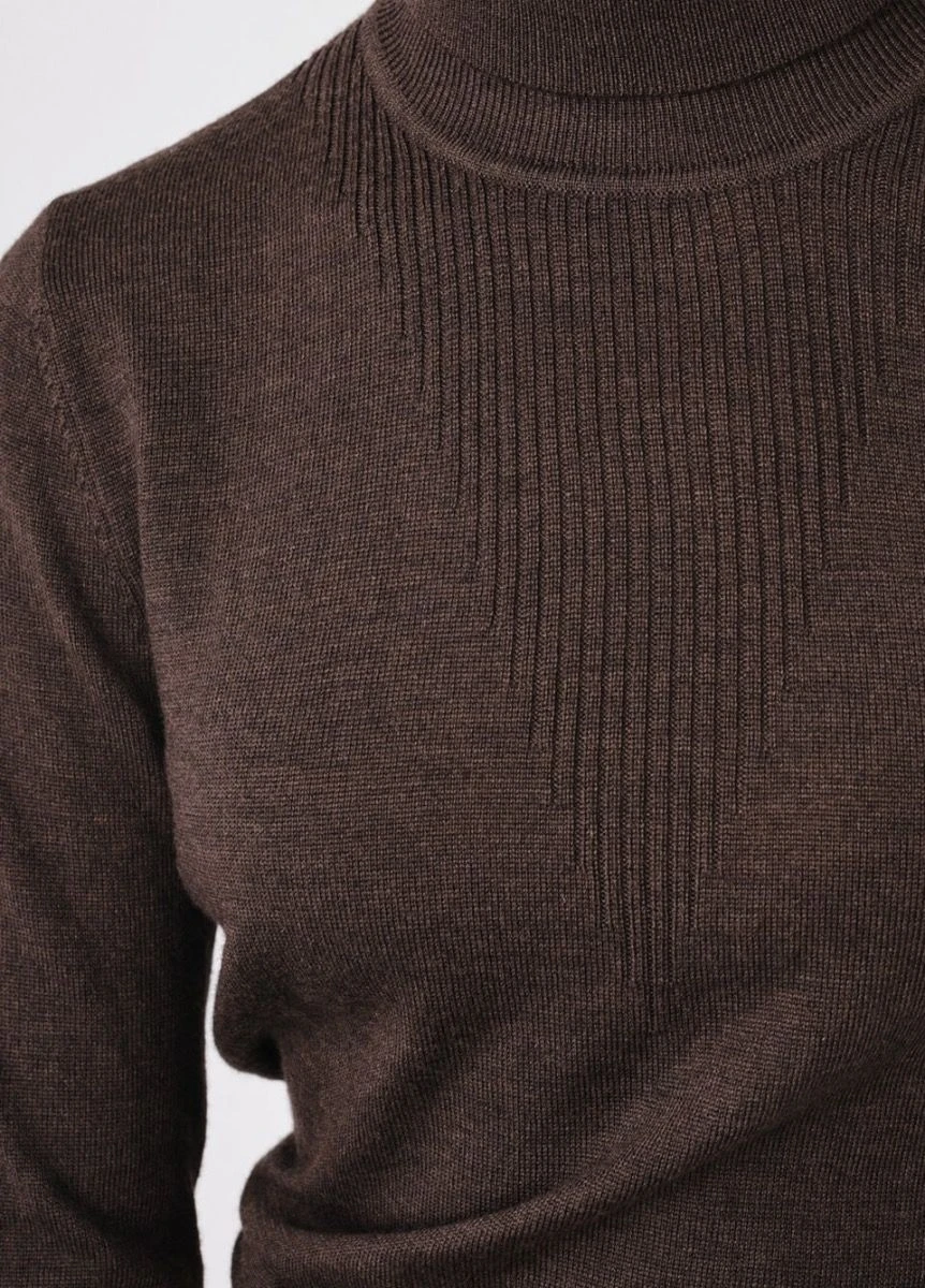 PS Of Sweden Tara Fine Knit Sweater - Coffee 2 PS Of Sweden Tara Fine Knit Sweater - Coffee - Image 2